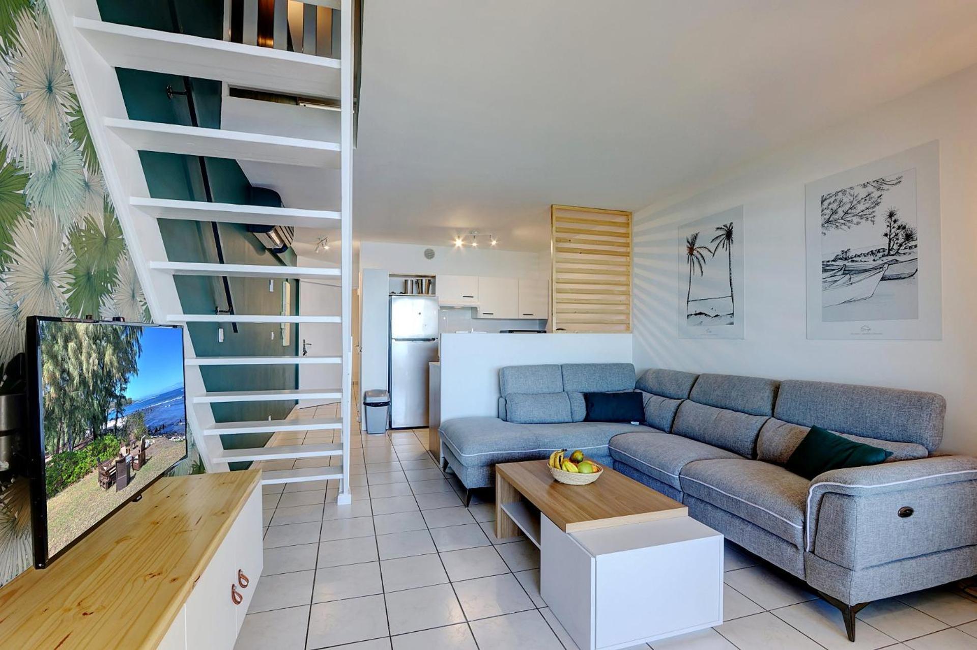 Apartmán Plein La Vue - T4 Saint Leu 1Ere Ligne Pieds Dans L'Eau Exteriér fotografie